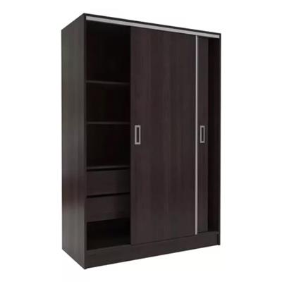 PLACARD DE MELAMINA DE PUERTAS CORREDIZAS LINEA SUAVE 124 X 184 X 53 ORLANDI WENGUE MO.3170