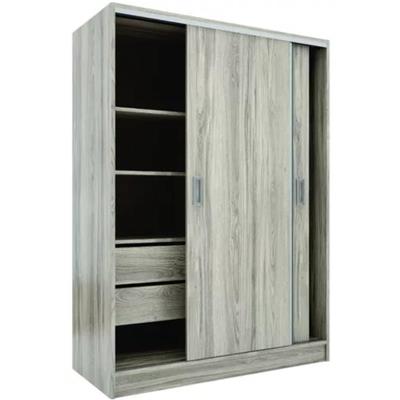 PLACARD DE MELAMINA DE PUERTAS CORREDIZAS LINEA SUAVE 124 X 184 X 53 ORLANDI ABEDUL MO.3173