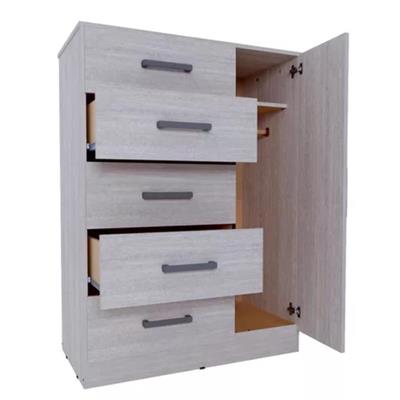 CHIFONIER DE MELAMINA ORLANDI LINEA NORDICA 90 X 120 X 47 JACARANDA MO.3415