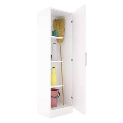 MULTIFUNCION ESCOBERO ORGANIZADOR DE MELAMINA ORLANDI 160 X 38 X 45 BLANCO DESPENSERO MO.407