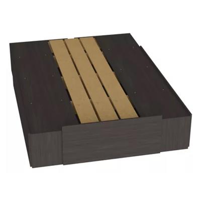 CAMA BOX REGULABLE DE MELAMINA LINEA PREMIUM 208-148 X 40 X 208 WENGUE ORLANDI MO.571