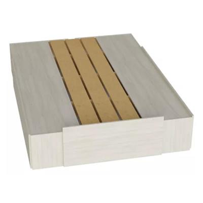CAMA BOX REGULABLE DE MELAMINA LINEA PREMIUM 208-148 X 40 X 208 JACARANDA ORLANDI MO.573