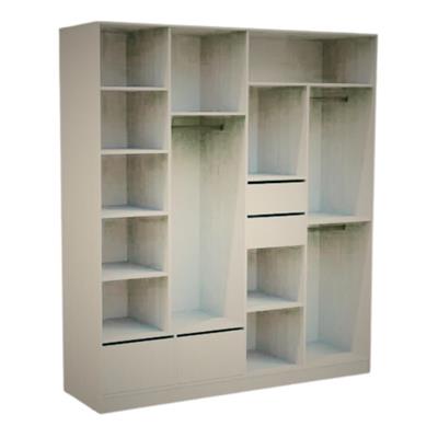 VESTIDOR DE MELAMINA PREMIUM 200CM X 227CM X 58CM ABEDUL ORLANDI MO.583