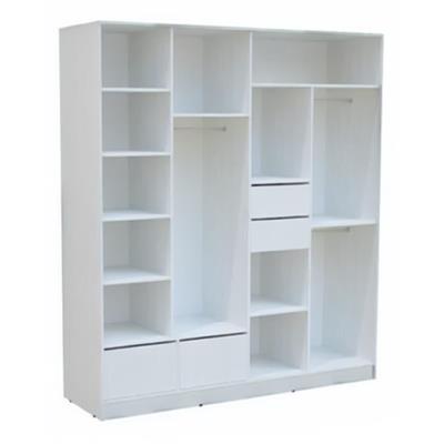 VESTIDOR DE MELAMINA PREMIUM 200CM X 227CM X 58CM BLANCO ORLANDI MO.584