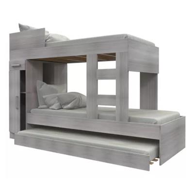 CAMA CUCHETA TRIPLE DE MELAMINA 90 X 231 X 155 JACARANDA ORLANDI MO.602