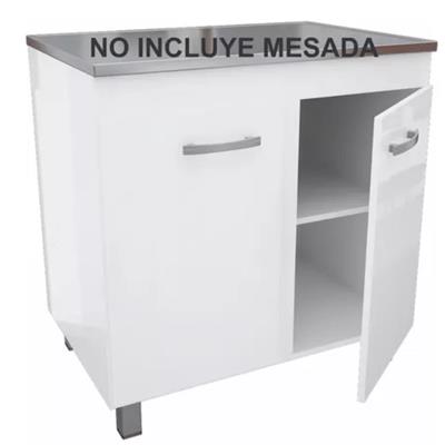 BAJO MESADA DE MELAMINA 2 PUERTAS 80 X 82 X 54 BLANCO ORLANDI MO.613