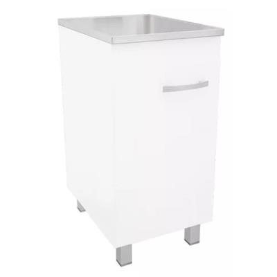 BAJO MESADA DE MELAMINA 1 PUERTA 40 X 82 X 54 BLANCO ORLANDI MO.614