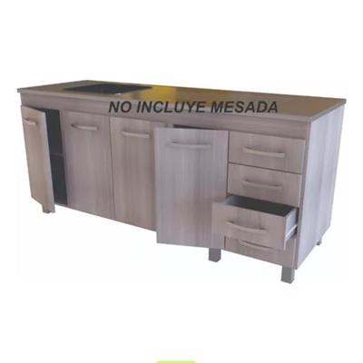 BAJO MESADA DE MELAMINA 4 PUERTAS 160 X 82 X 54 JACARANDA ORLANDI MO.620