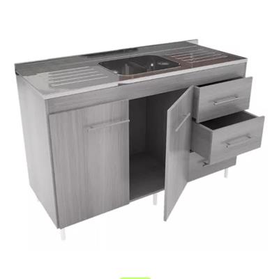 BAJO MESADA DE MELAMINA 2 PUERTAS 140 X 82 X 54 JACARANDA ORLANDI MO.621