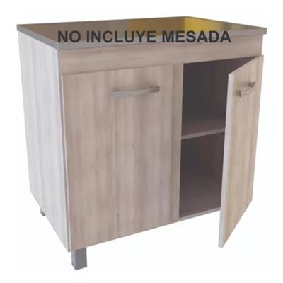 BAJO MESADA DE MELAMINA 2 PUERTAS 80 X 82 X 54 ABEDUL ORLANDI MO.633