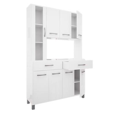 MODULAR DE MELAMINA KIT CON ALACENA LINEA PREMIUM 120 X 186 X 38 BLANCO ORLANDI MO.650
