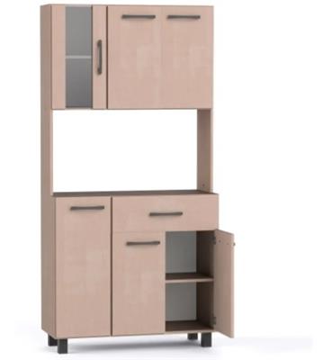 MODULAR DE MELAMINA KIT CON ALACENA LINEA PREMIUM 90 X 186 X 38 ABEDUL ORLANDI MO.657