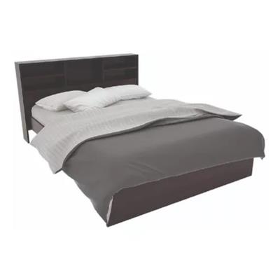 CAMA DE MELAMINA CON REPISA WENGUE ORLANDI MO.83