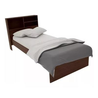 CAMA DE MELAMINA CON REPISA WENGUE ORLANDI MO.87