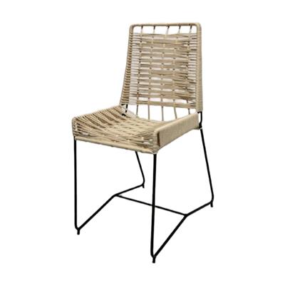 SILLA DE HIERRO TULUM ENTRELAZADA