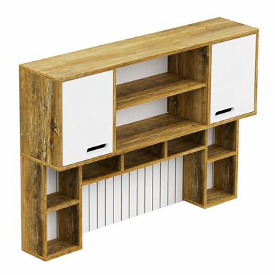 ALZADA PARA ESCRITORIO KICKS DE MELAMINA 135 X 96 X 30 CM CON PUERTAS Y ESTANTES