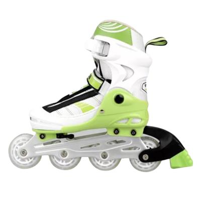 ROLLERS TUXS INLINE SKATE PROFESIONALES EXTENSIBLES VERDE Y BLANCO
