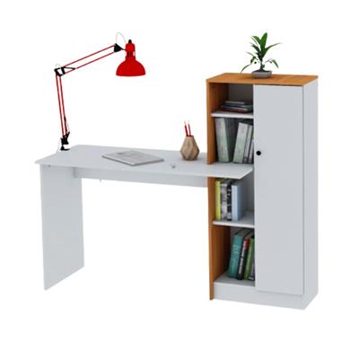 ESCRITORIO CON BIBLIOTECA DE MELAMINA COLOR BLANCO/PARAISO SCB1BLP CENTRO ESTANT