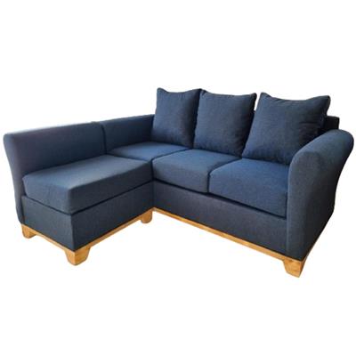 sillon esquinero 3 cuerpos 180cm sofi alpha azul patas:escuadra madera