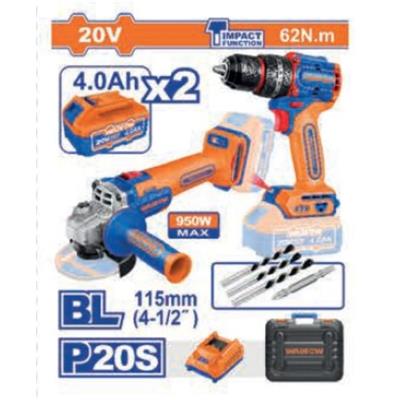 COMBO TALADRO DE IMPACTO INALAM + AMOLADORA INALAM + BAT Y CARGADOR